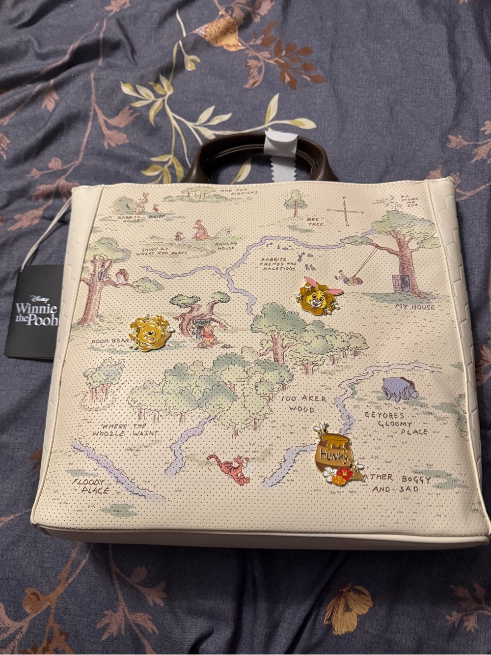 Loungefly Beige Winnie the Pooh Map Crossbody Bag